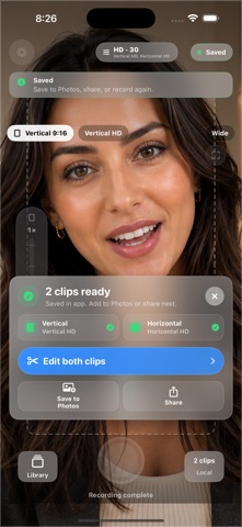 Frame Pair: Dual Video Camera iPhone screenshot