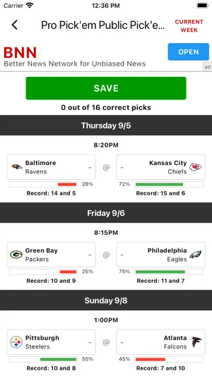 Pro Pick'em screenshot 2