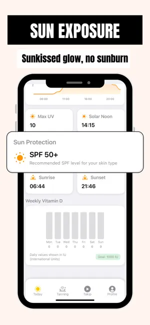 Tanning & UV Index - Bronzy iPhone screenshot 4