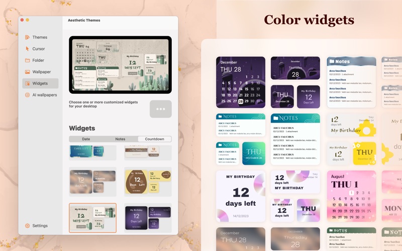 Aesthetic Background Themes Screenshot