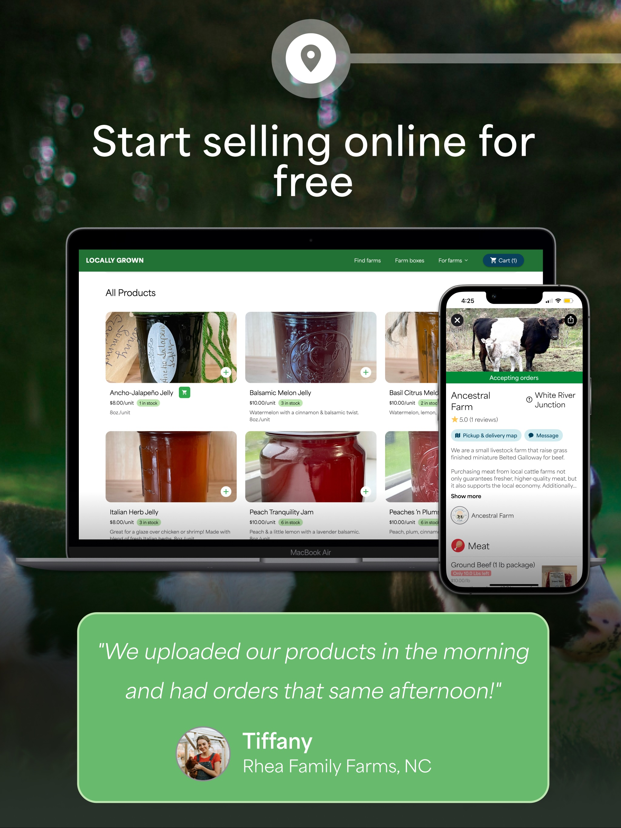 Farmers: Sell online/in-person