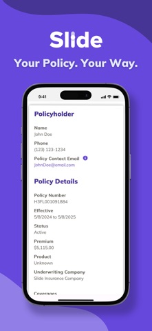 Slide Insurance iPhone screenshot
