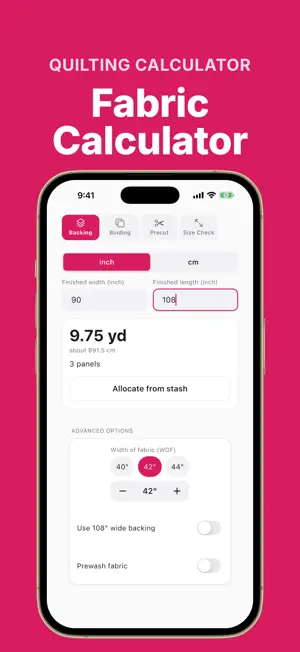 Quilt Tracker & Calculator screenshot 2