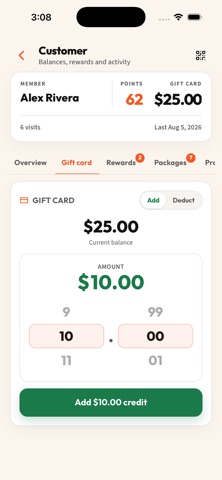 PointsCard for Business iPhone screenshot