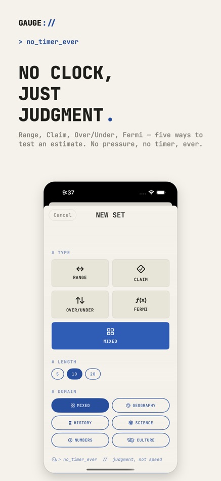#3. Estimation & Decision Game PRO (iOS) Por: Aneesh Pradeep