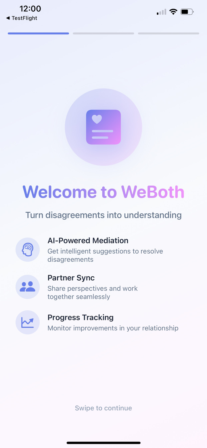 WeBoth - Couples AI Mediator screenshot 1