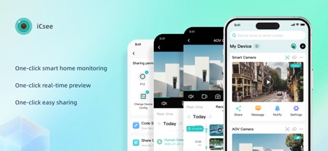 iCSee - このアプリは、スマートホーム監視をワンクリックで開始でき、リアルタイムプレビュー機能を提供します。