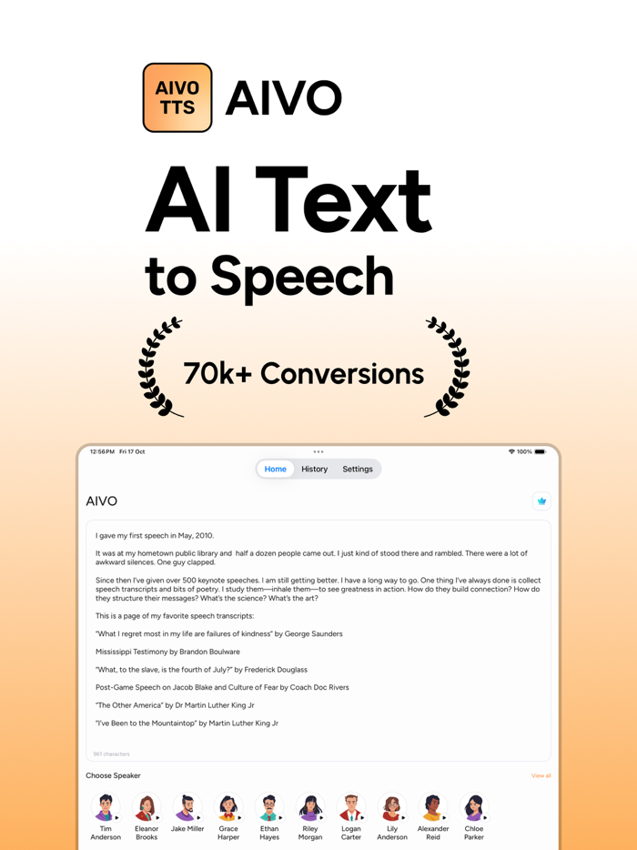 AI Text to Speech and Voice・AIVO