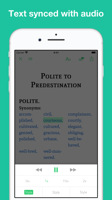 Synonym Antonym Audiobook Screenshot