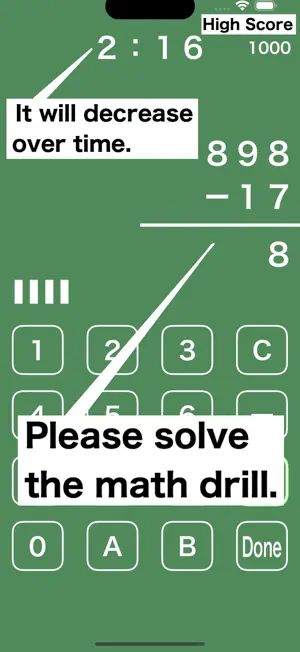 Math quiz / Calculator quiz screenshot 2