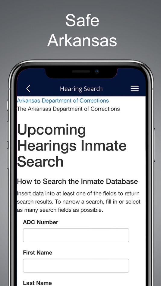 #3. Safe Arkansas (iOS) Podle: Arkansas Department of Corrections