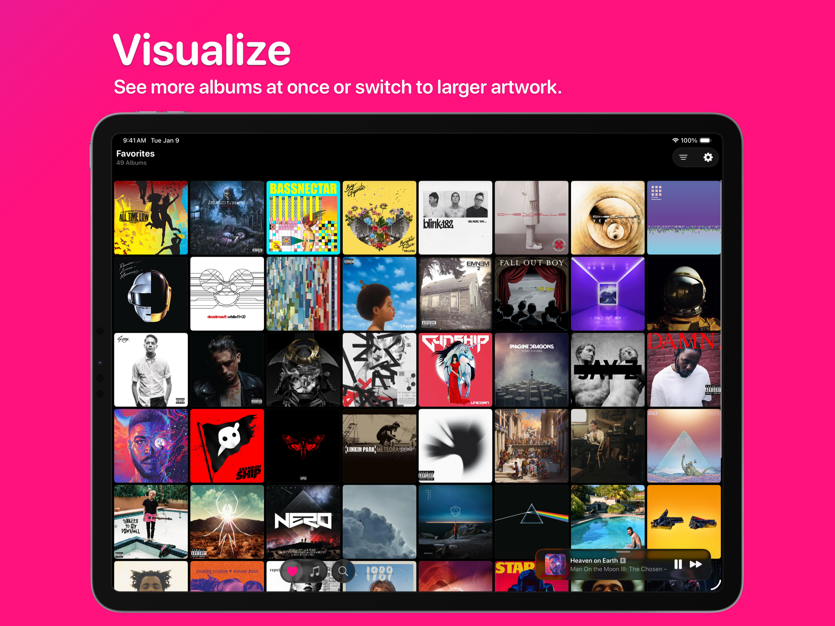 Albums: Find, Favorite, Play