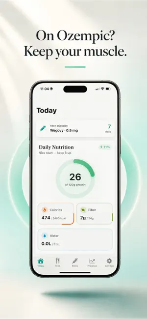 Leeva: GLP-1 & Protein Tracker screenshot 1