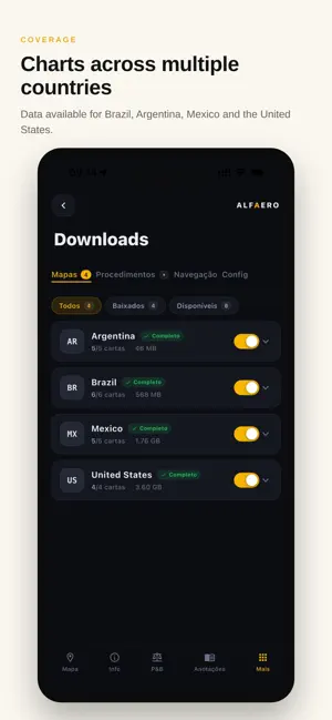 Alfaero EFB screenshot 2