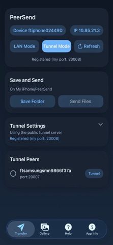PeerSend screenshot