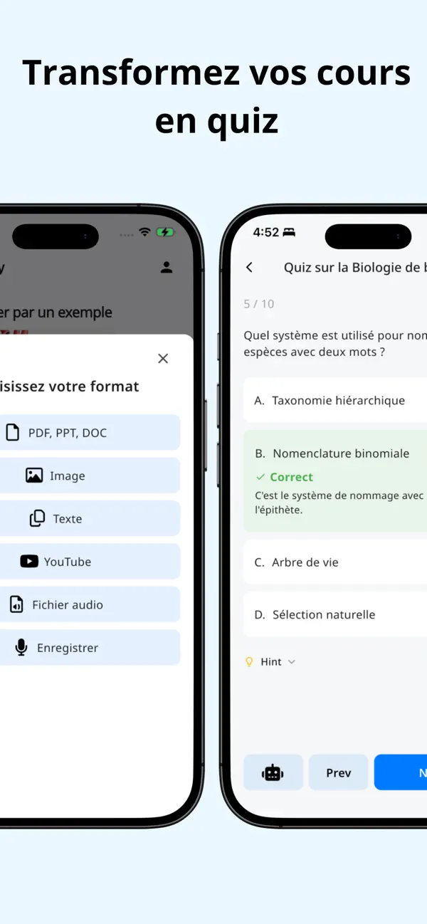 Screenshot #1 pour AI Quiz Generator - DeepStudy