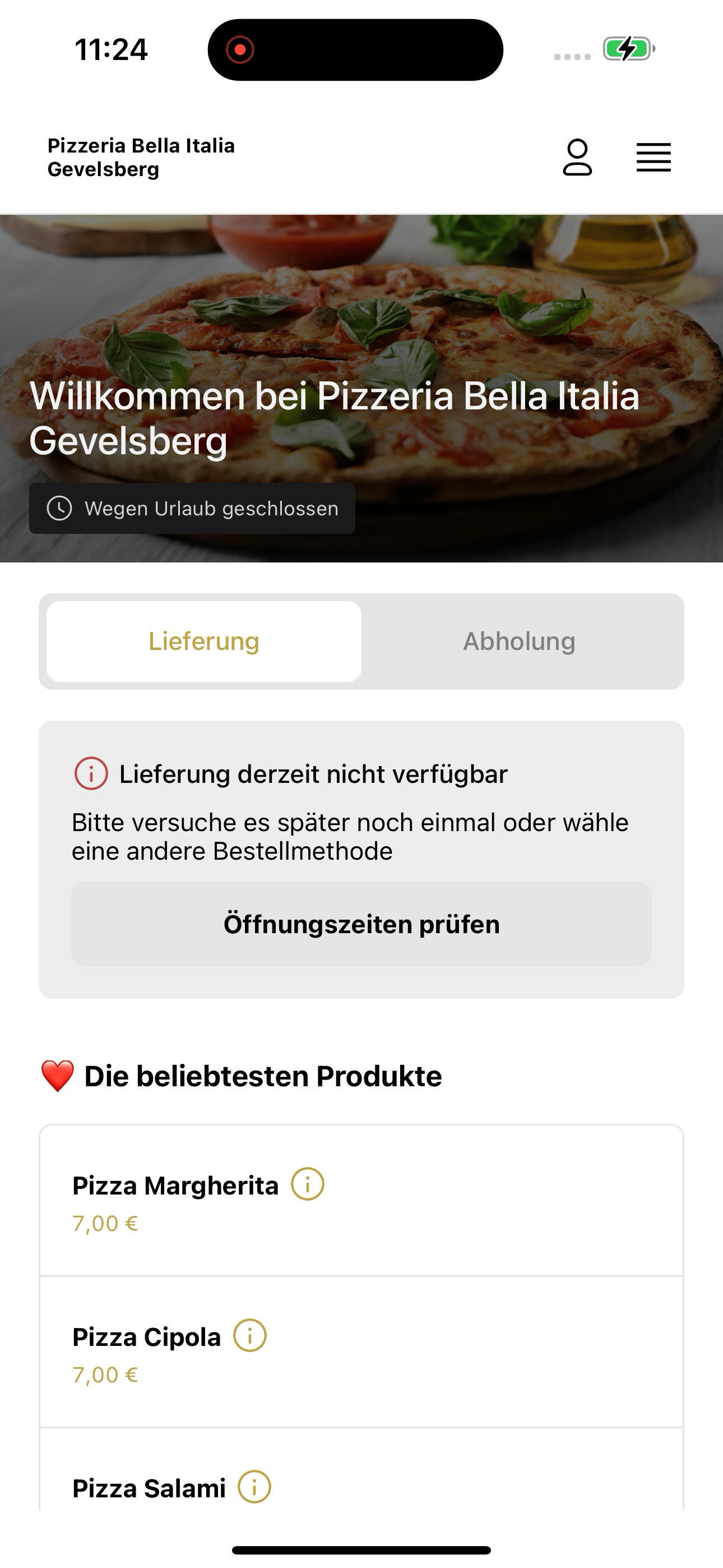 Pizzeria Bella Italia DE screenshot 2