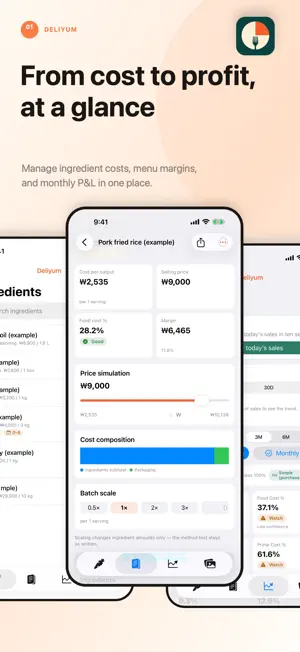 Deliyum: Food Recipe & Cost screenshot 1