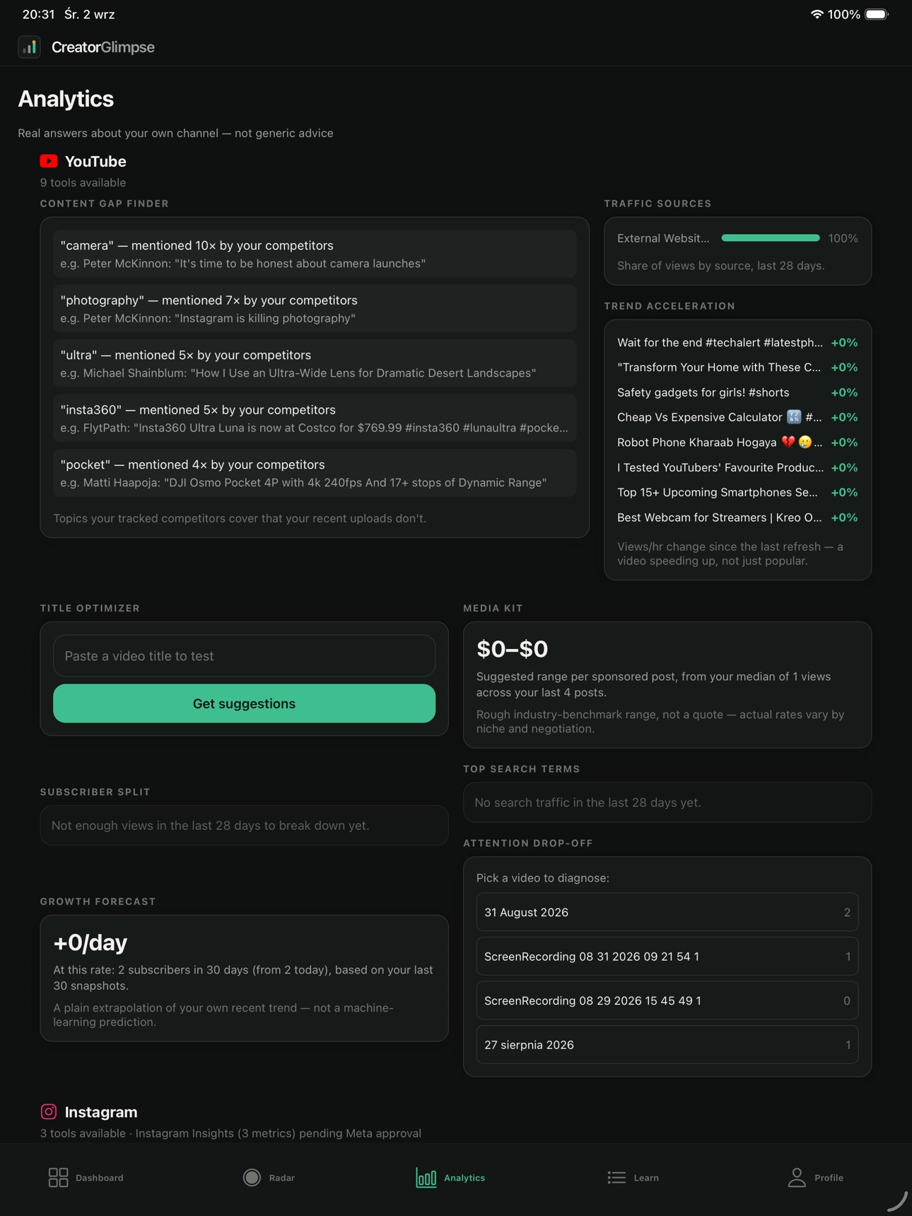 Screenshot 12 of CreatorGlimpse