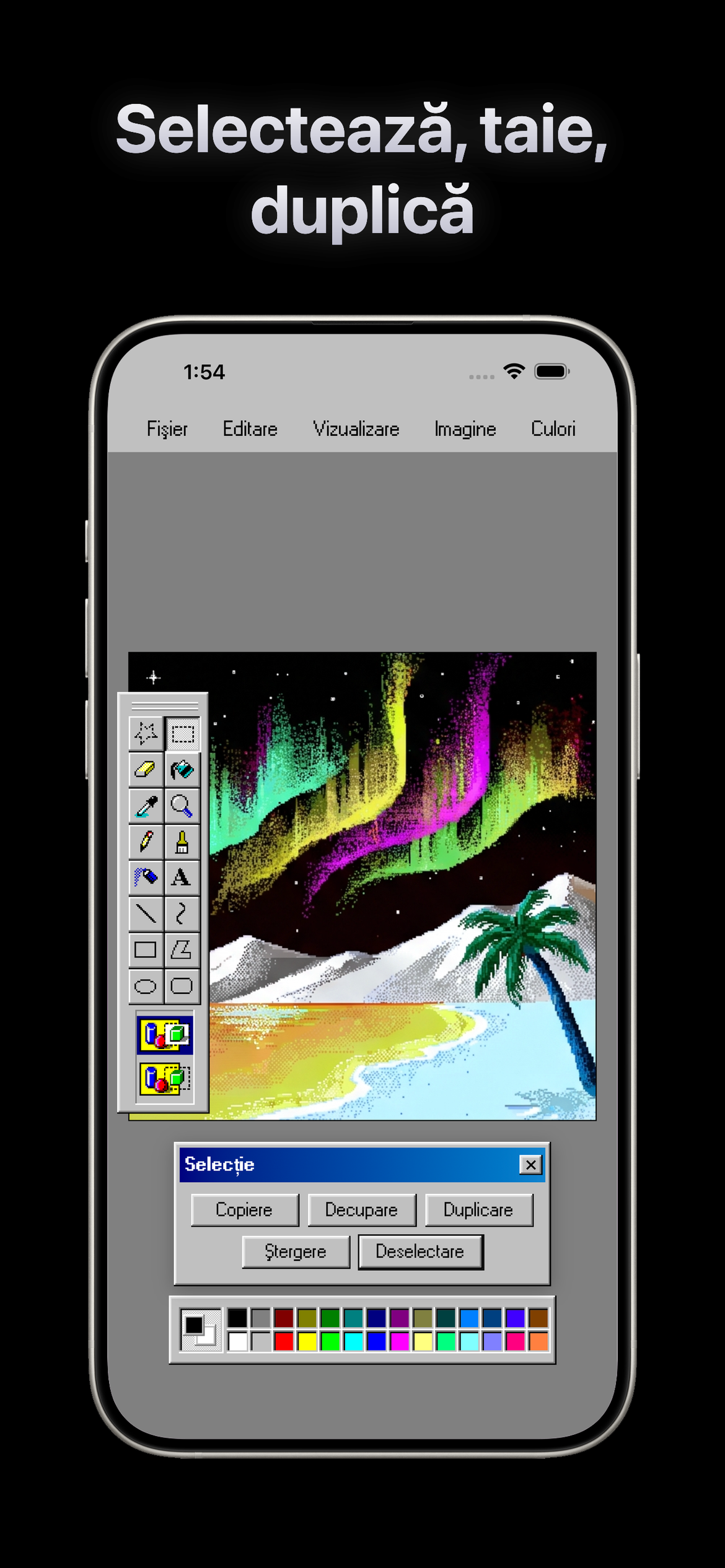 Paint.exe - Retro — Selecteaza, decupeaza, duplica