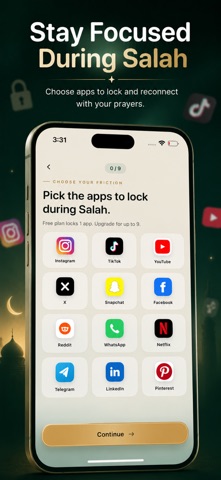 Prayer lock :muslims iPhone screenshot