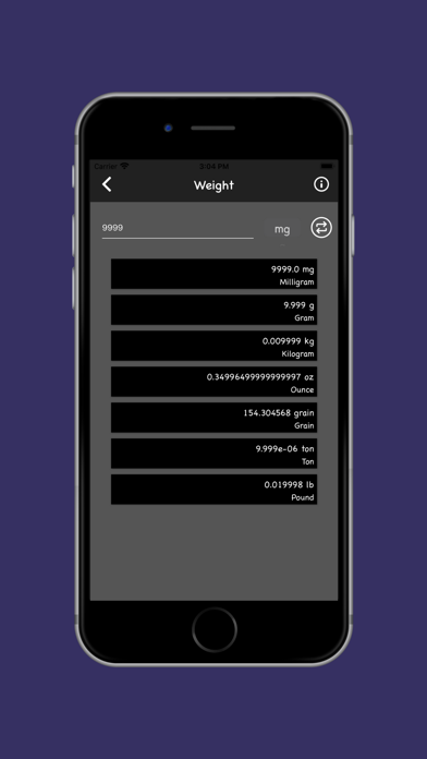 myUnits+ iPhone screenshot 4 - Utilities app