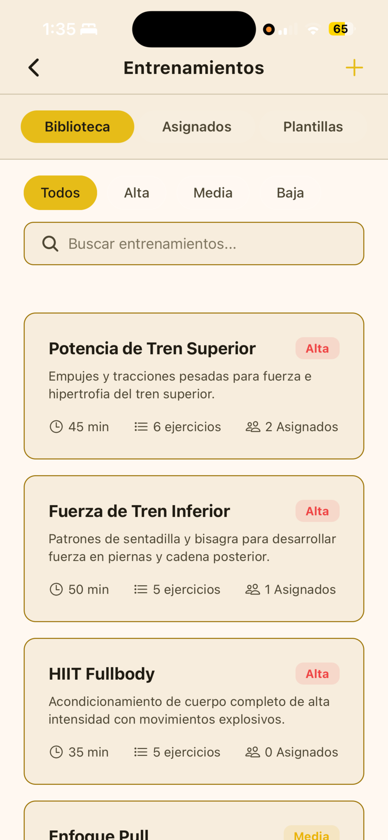Elite Training Fitness App