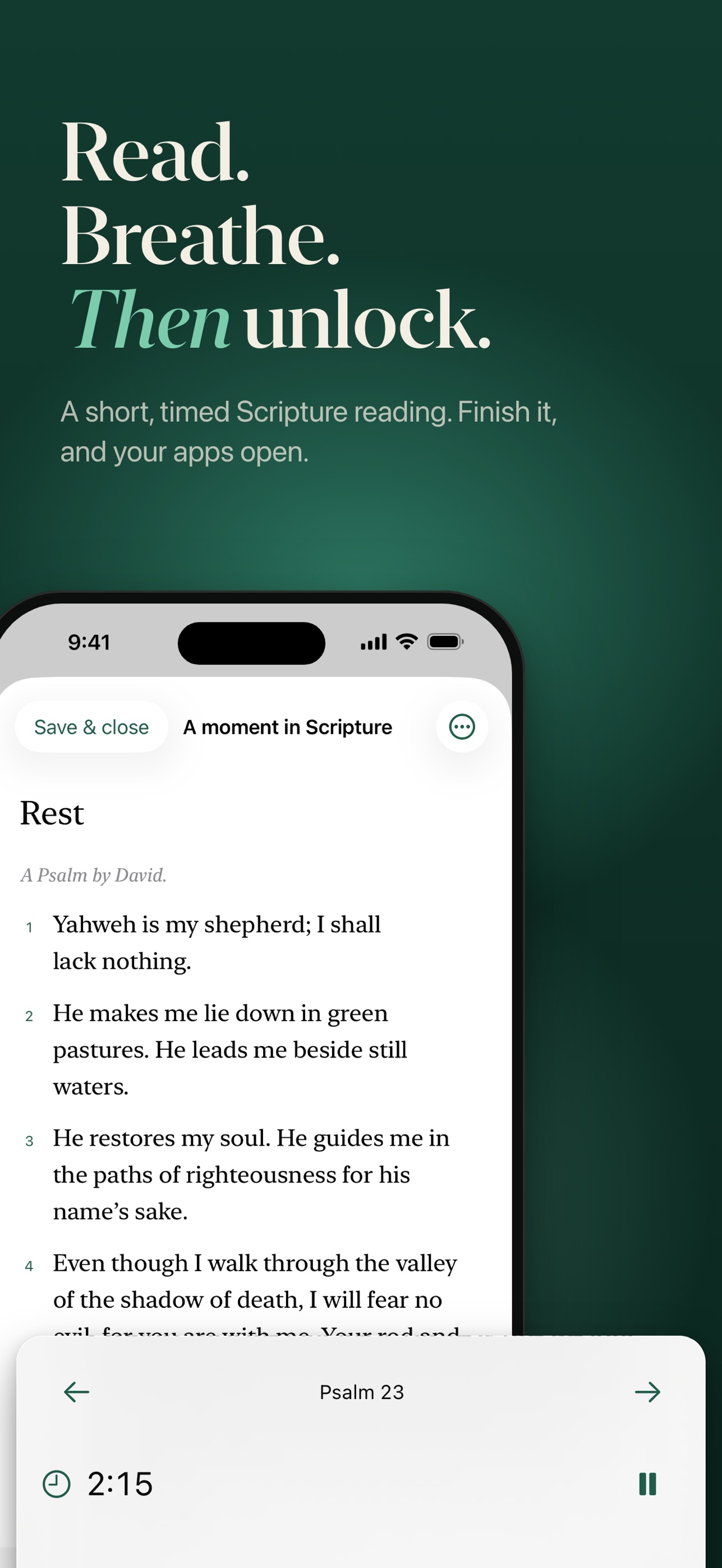 Screenshot 2 of Bible Lock: VersePause