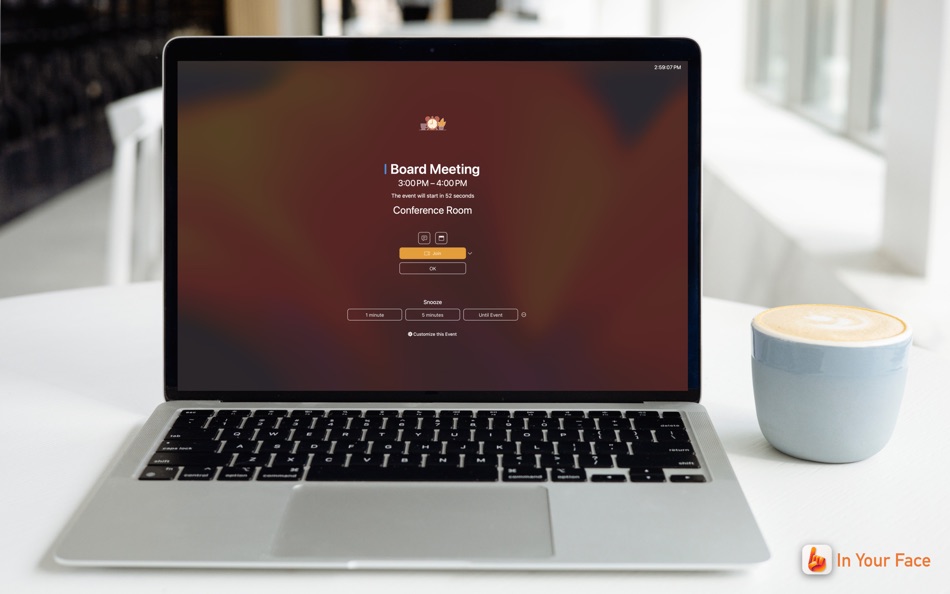#2. Meeting Reminder In Your Face (macOS) 由: Martin Hoeller