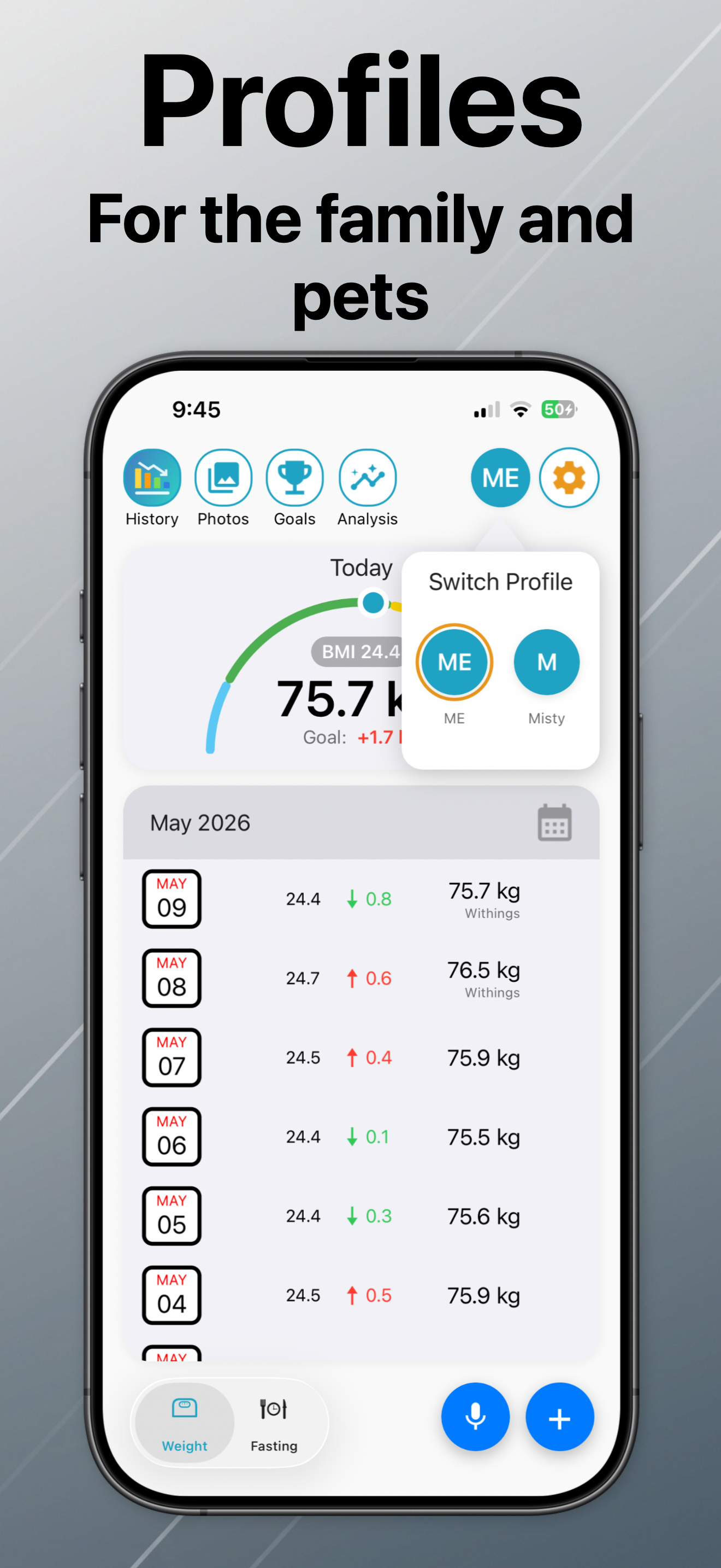 WeightTrack: Daily Log