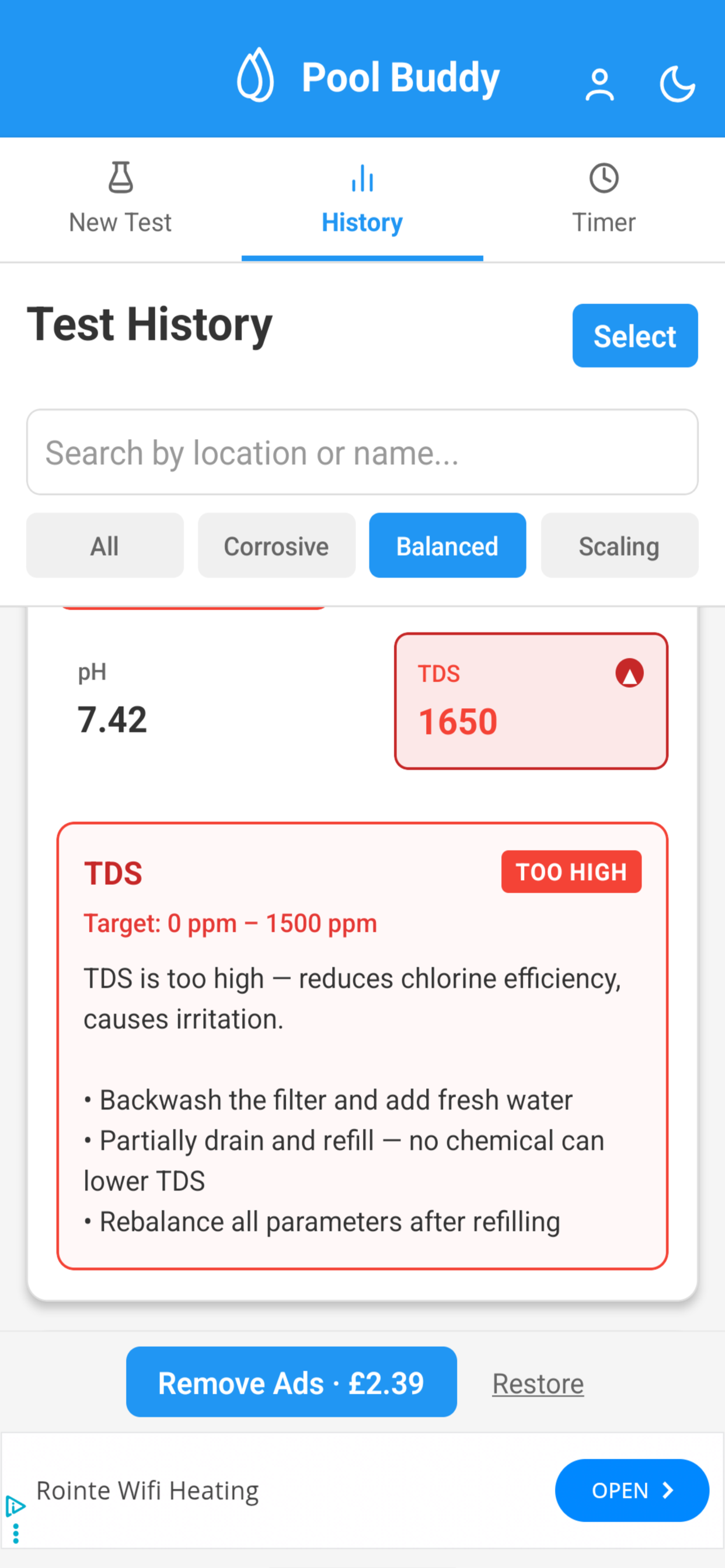 Pool Buddy - water testing screenshot 3