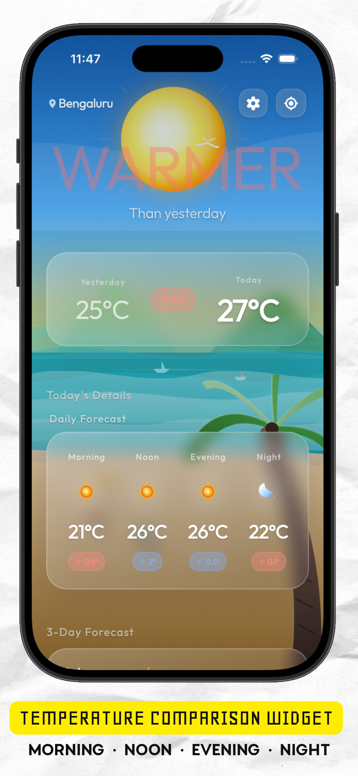 Mini Weather: Cold or Warm screenshot 2