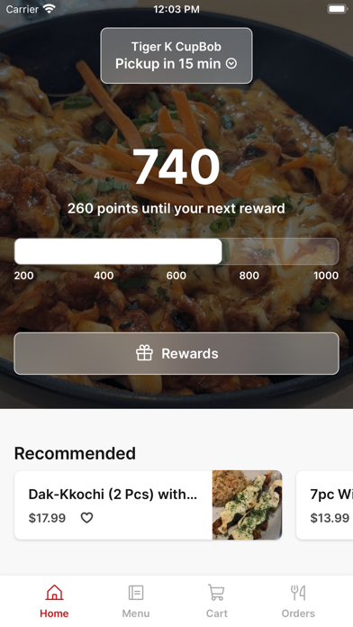 Tiger K CupBob iPhone screenshot 1 - Food & Drink app