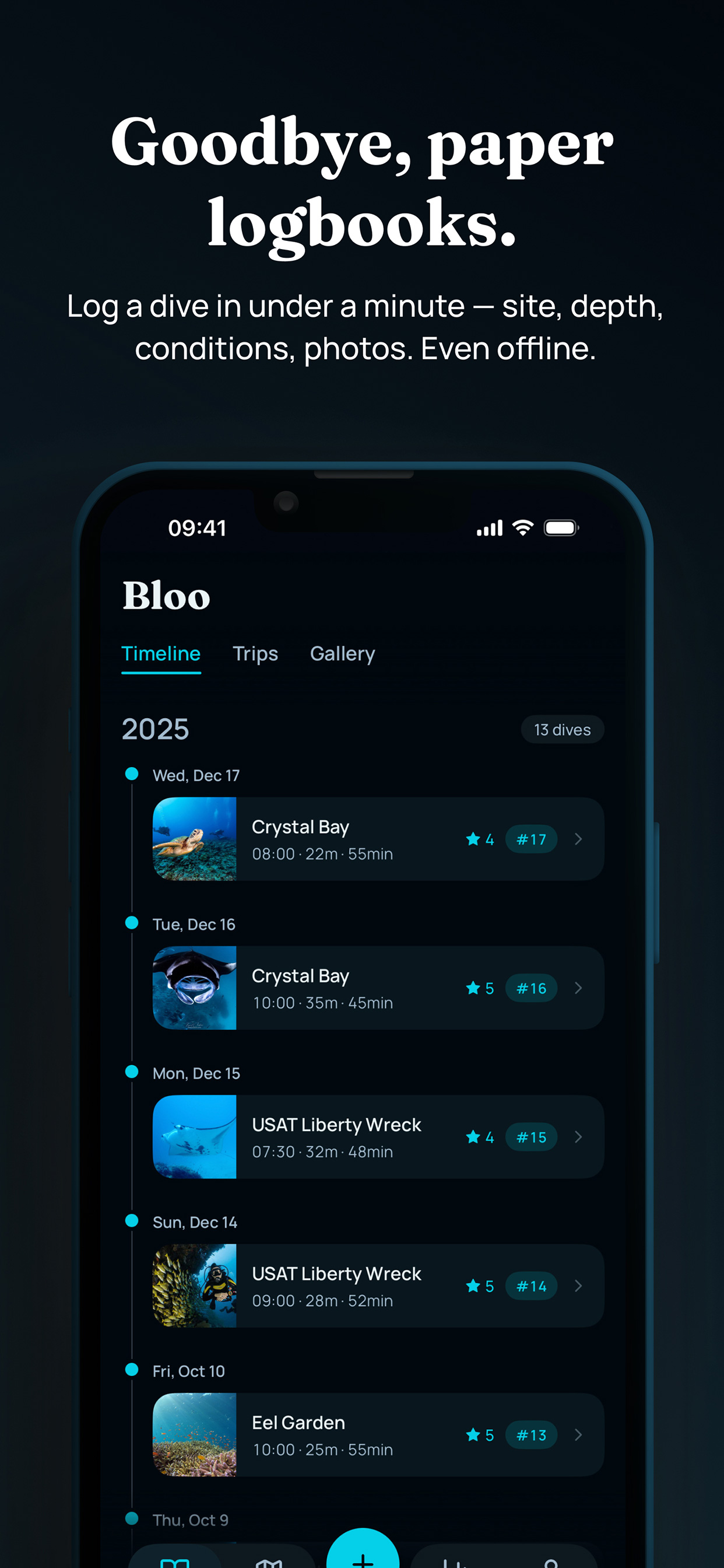 Bloo — Scuba Dive Log screenshot 3