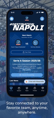 Guerri Napoli Basketball iPhone screenshot