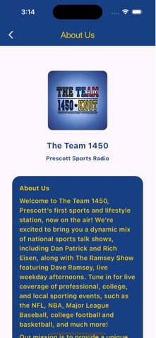 The Team 1450 iPhone screenshot