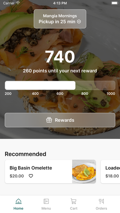 Mangia Mornings app screenshot