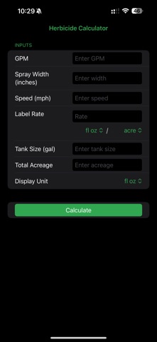 Herbicide Calc Screenshot 1 of 2