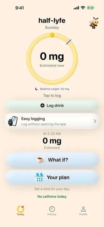 half-lyfe: Caffeine Coach screenshot 1