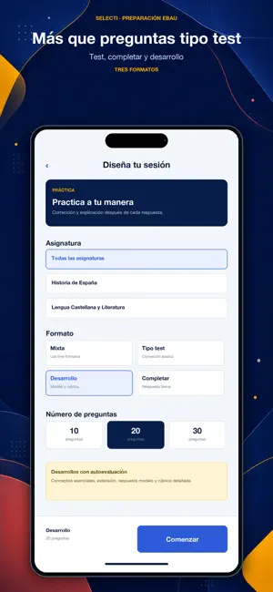 Selecti: Test PAU y EBAU screenshot 3