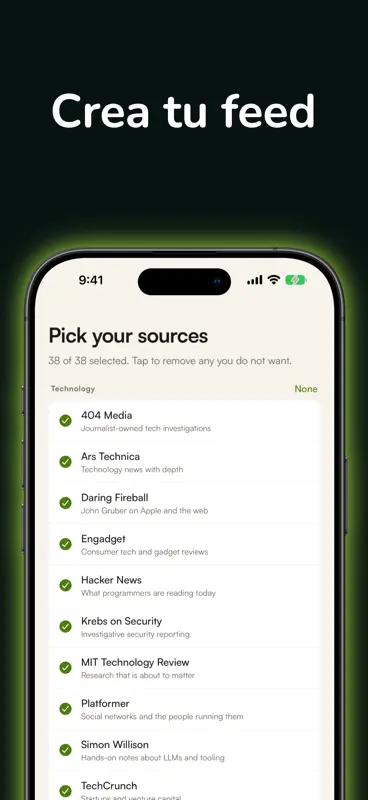 Gather: Lector RSS y Noticias screenshot 6 of 8