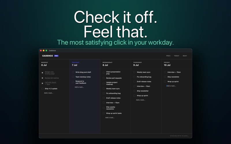 Cadence: Weekly Planner screenshot