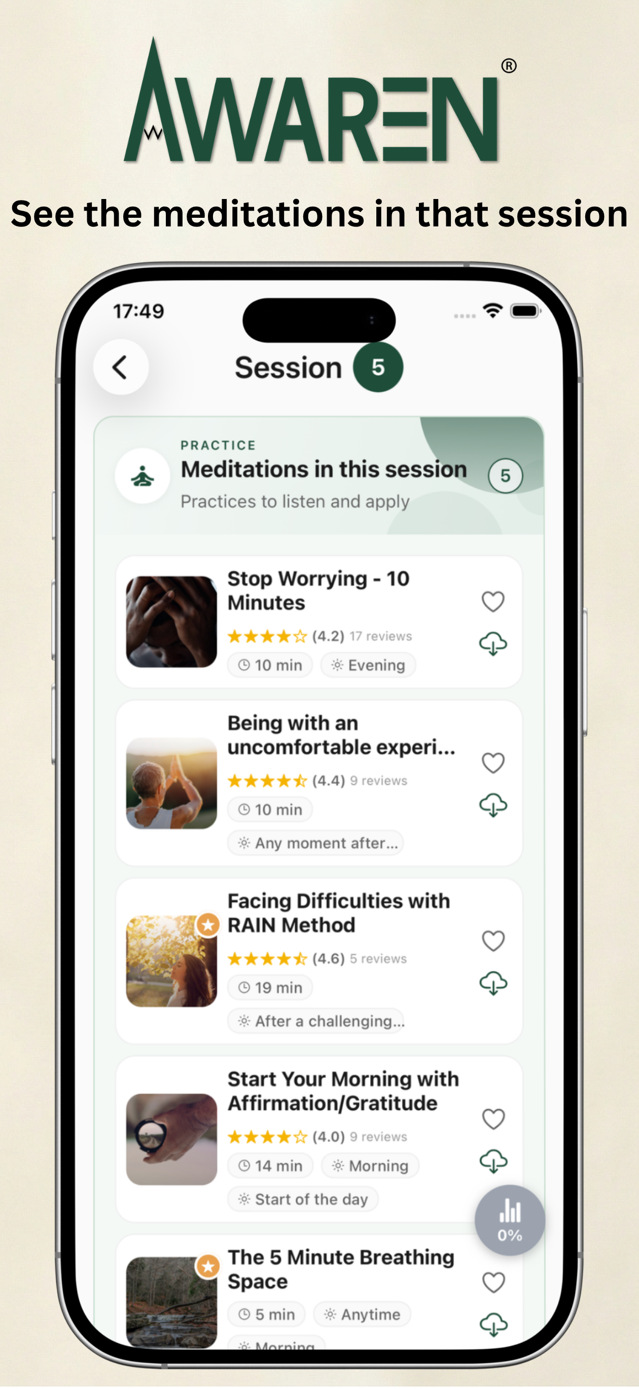 Awaren: Mindfulness MBSR screenshot 4