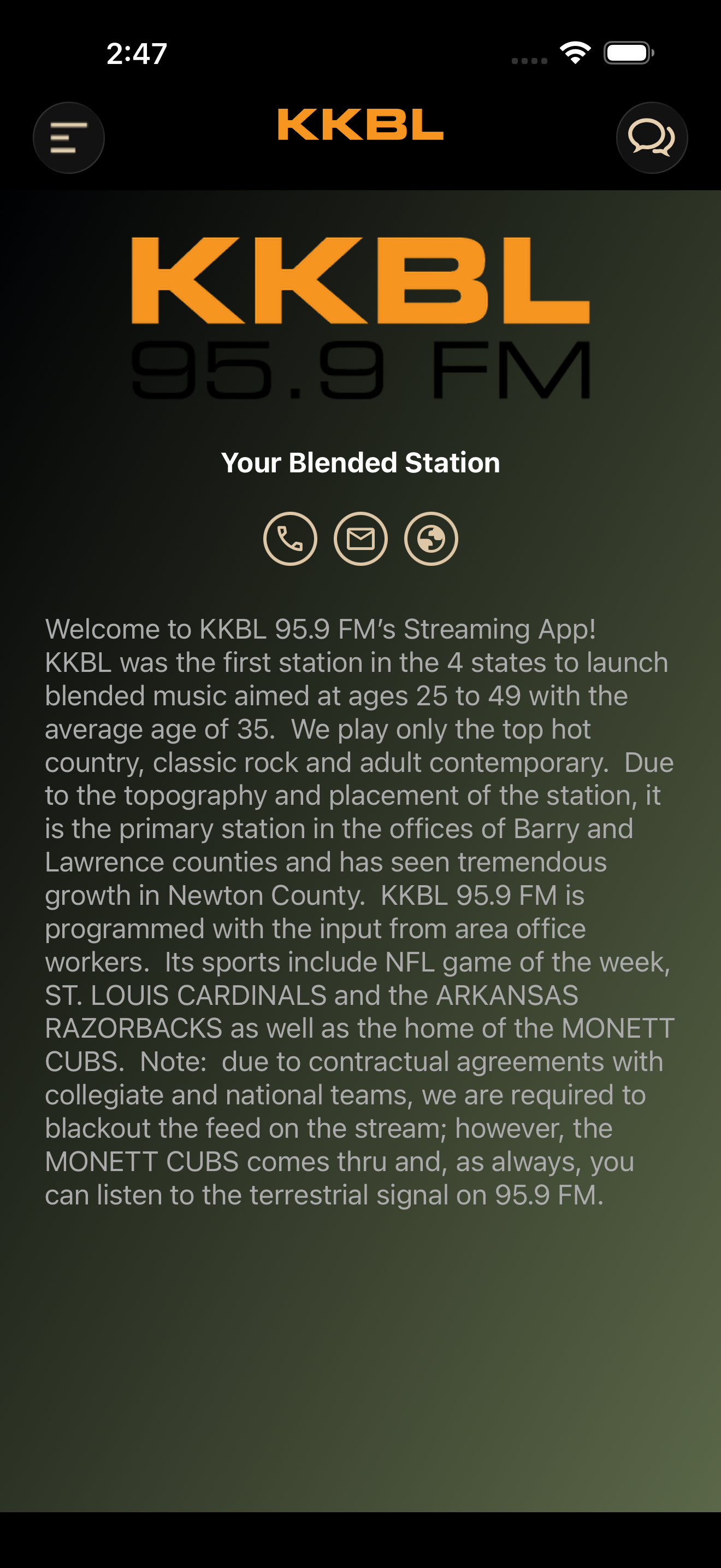 KKBL 95.9 FM , Monett screenshot 5