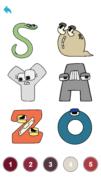 Alphabets Pixel Art Coloring Screenshot