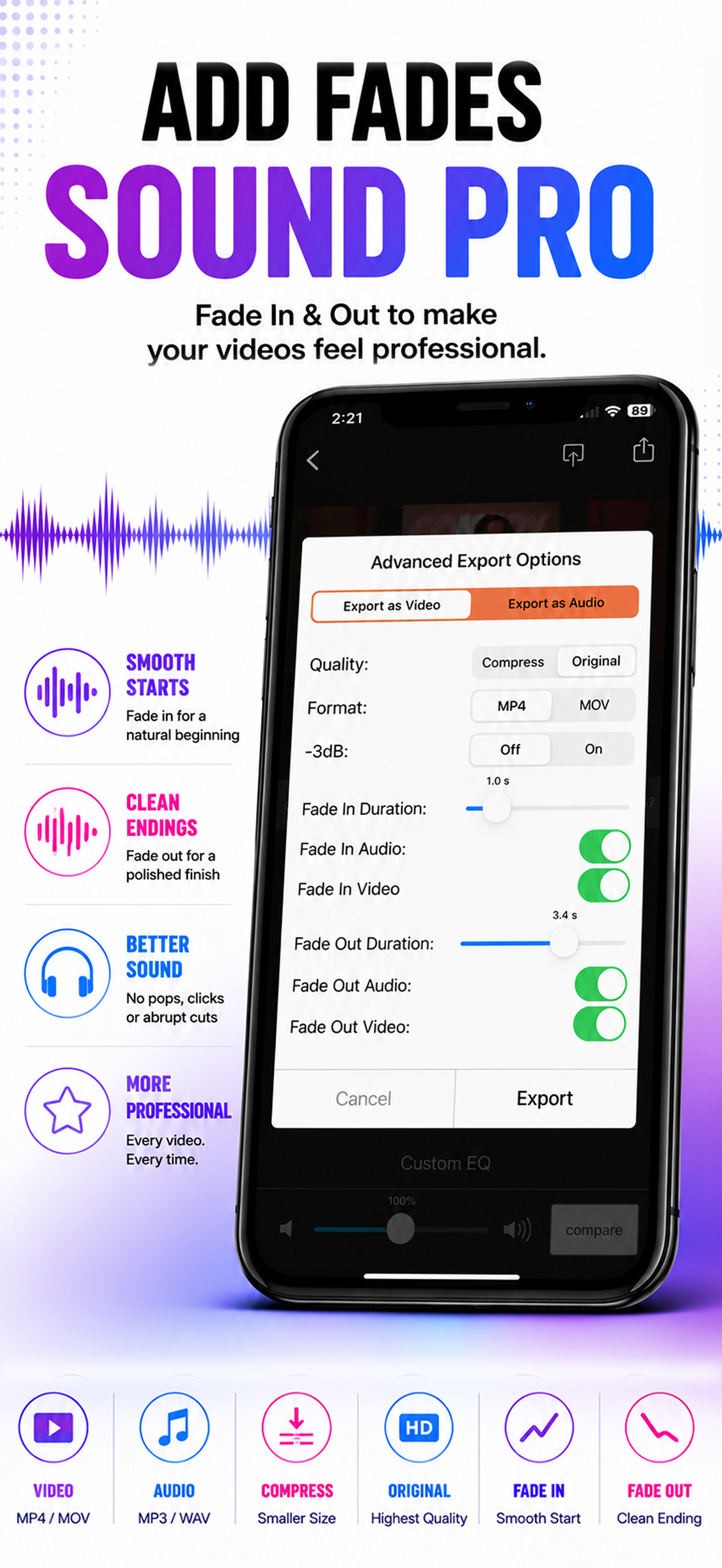 Video Sound Editor VideoMaster screenshot 4