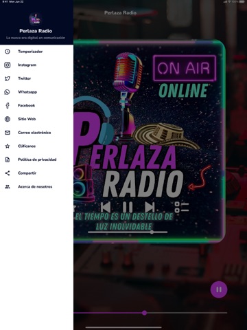 Perlaza Radio iPad screenshot