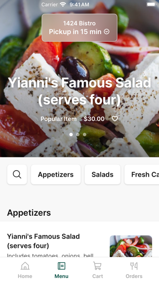 1424 Bistro app screenshot 2