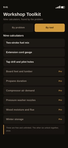 Workshop Toolkit iPhone screenshot