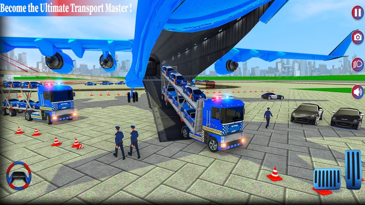 Police Car Transporter Game 3D